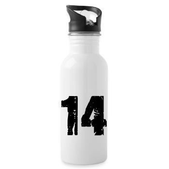14 - Trinkflasche mit integriertem Trinkhalm - Weiß - Rechts