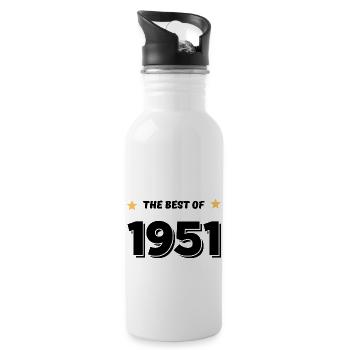 Das Beste von 1951 - Trinkflasche mit integriertem Trinkhalm - Weiß - Rechts