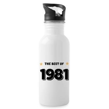 Das Beste von 1981 - Trinkflasche mit integriertem Trinkhalm - Weiß - Rechts