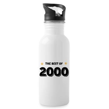 Best of 2000 - Gourde avec paille intégrée - blanc - Droite