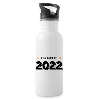 Das Beste aus 2022 - Trinkflasche mit integriertem Trinkhalm - Weiß - Rechts