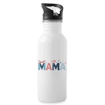 Mama - Trinkflasche mit integriertem Trinkhalm - Weiß - Rechts