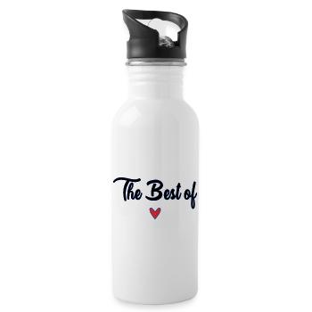 MOTHER'S DAY. HEART. HAPPY BIRTHDAY. MOM - Water bottle with straw - white - Right