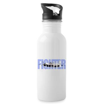 Fighter T-6 Texan - Trinkflasche mit integriertem Trinkhalm - Weiß - Rechts