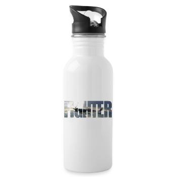 Fighter Spitfire - Water bottle with straw - white - Right