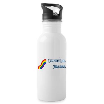 I am what I am - Water bottle with straw - white - Right