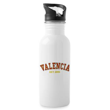 Valencia Est.2005 - Trinkflasche mit integriertem Trinkhalm - Weiß - Rechts