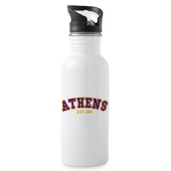 Athens Est.1965 - Water bottle with straw - white - Right