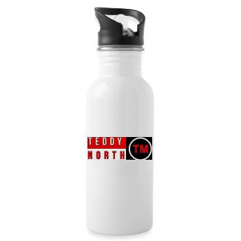 Teddy North Brand Logo - Water bottle with straw - white - Right