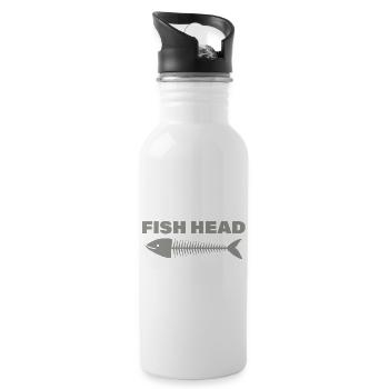 FISH HEAD - Trinkflasche mit integriertem Trinkhalm - Weiß - Rechts