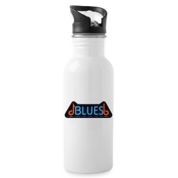 BLUES NEON - sound vision - Water bottle with straw - white - Right
