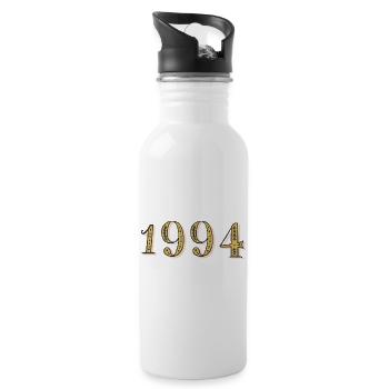 1994 Vintage 1994 Birthday Gift - Water bottle with straw - white - Right