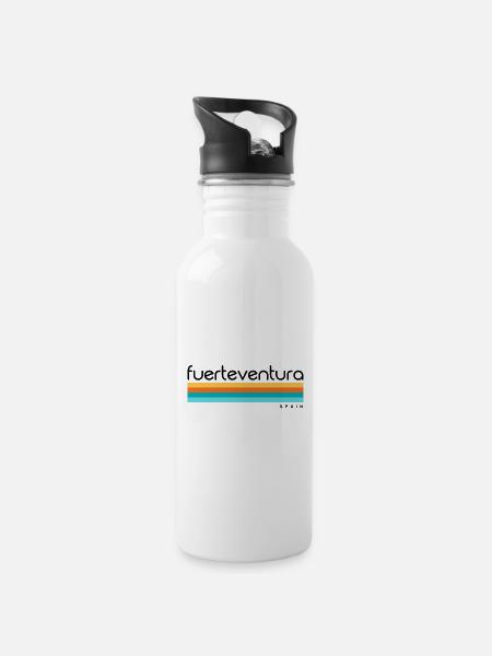 Fuerteventura - Spain - Spain - España - Canary Islands - Water bottle with straw - white