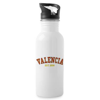 Valencia gegründet 2006 - Trinkflasche mit integriertem Trinkhalm - Weiß - Rechts