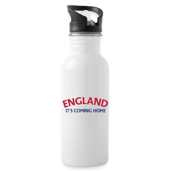 England Es kommt nach Hause Banner - Trinkflasche mit integriertem Trinkhalm - Weiß - Rechts