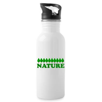 Nature - Water bottle with straw - white - Right