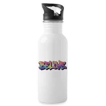 CRÉEZ LE GRAFFITI ARC-EN-CIEL - Gourde avec paille intégrée - blanc - Droite