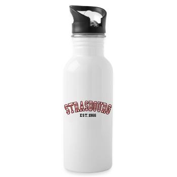 Strasbourg Est. 1966 - Water bottle with straw - white - Right