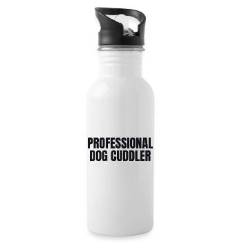 Câlineuse professionnelle de chiens - T-shirt Hunde - Gourde avec paille intégrée - blanc - Droite