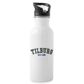 Tilburg gegründet 1996 - Trinkflasche mit integriertem Trinkhalm - Weiß - Rechts