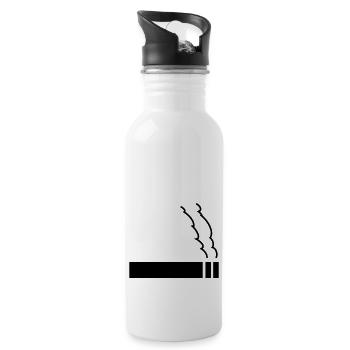 zigarette - Trinkflasche mit integriertem Trinkhalm - Weiß - Rechts