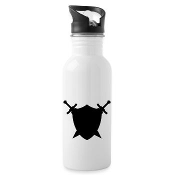 Motiv Wappen 55 - Trinkflasche mit integriertem Trinkhalm - Weiß - Rechts