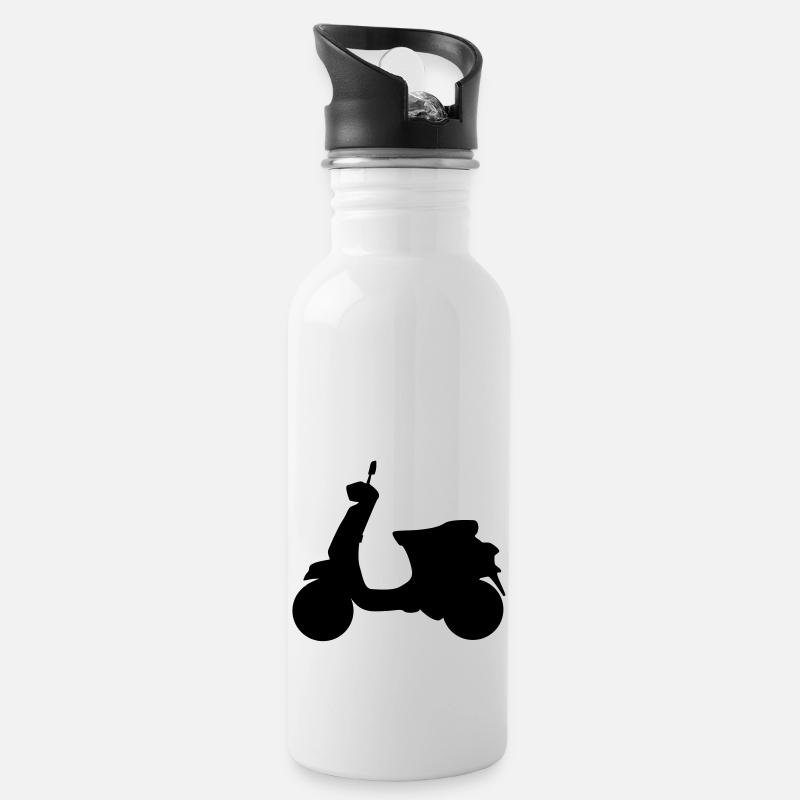 Roller - Trinkflasche mit integriertem Trinkhalm - Weiß