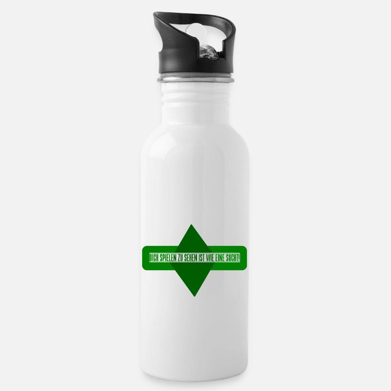 Bremen - Trinkflasche mit integriertem Trinkhalm - Weiß