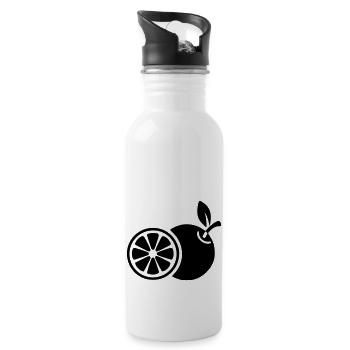 Orange Orange Fruit Food Delicious Fruit - Water bottle with straw - white - Right