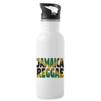 Reggae jamaïcain - Gourde avec paille intégrée - blanc - Droite