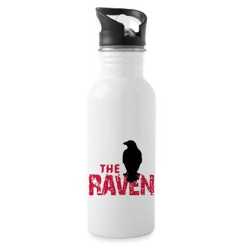 The Raven - Water bottle with straw - white - Right