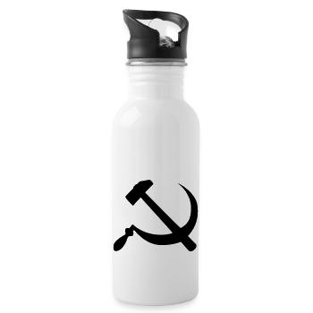 Hammer Siche - Trinkflasche mit integriertem Trinkhalm - Weiß - Rechts