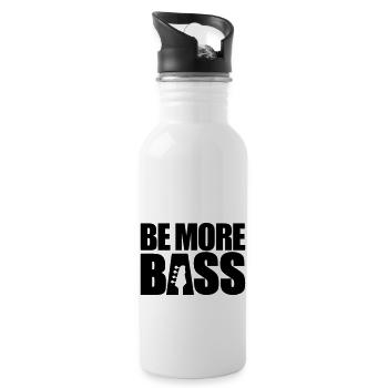 be more bass - Water bottle with straw - white - Right