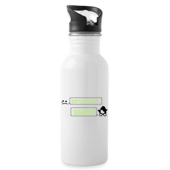 turning it off and on - Water bottle with straw - white - Right