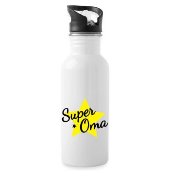 Super Oma - Trinkflasche mit integriertem Trinkhalm - Weiß - Rechts