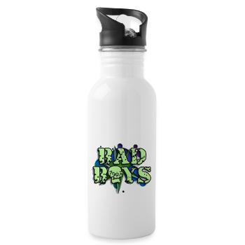 bad_boys_b_012014 - Trinkflasche mit integriertem Trinkhalm - Weiß - Rechts