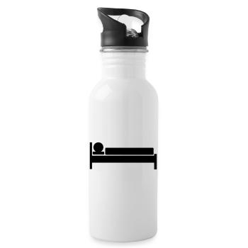 icon bed sleep sleeps - Water bottle with straw - white - Right