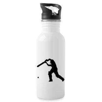 Cricket Player 2 (Vector) - Water bottle with straw - white - Right