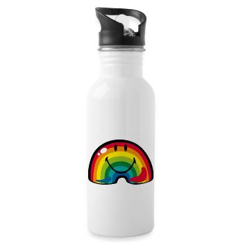 Smiley Rainbow - Gourde avec paille intégrée - blanc - Droite