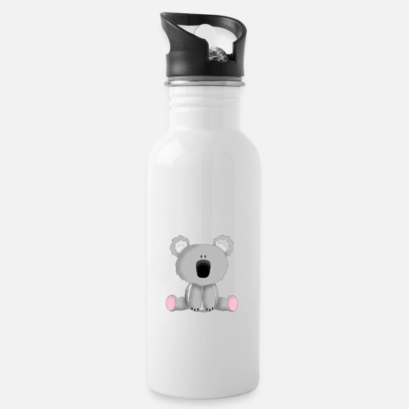 koala - Gourde avec paille intégrée - blanc