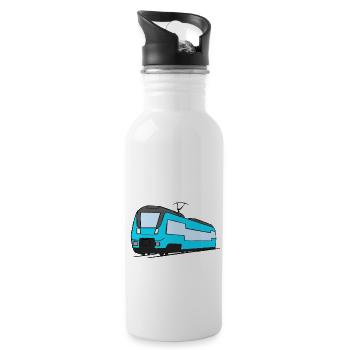 Regionalbahn Zug Lok Eisenbahn Modelleisenbahn - Trinkflasche mit integriertem Trinkhalm - Weiß - Rechts