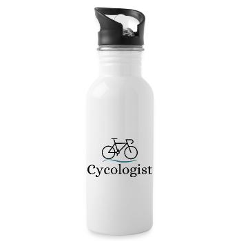 Radfahrer Cycologist - Trinkflasche mit integriertem Trinkhalm - Weiß - Rechts