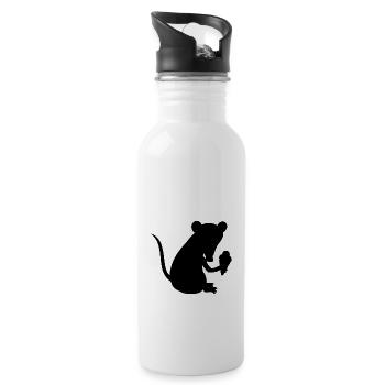 Eiscreme Maus Gelato Tüte Street Art - Trinkflasche mit integriertem Trinkhalm - Weiß - Rechts