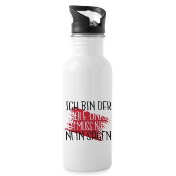geburtstagsgeschenk lustig statement onkel zitat - Trinkflasche mit integriertem Trinkhalm - Weiß - Rechts