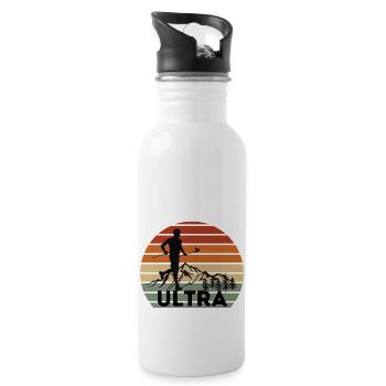Ultra Trail Runner Sunset - Water bottle with straw - white - Right