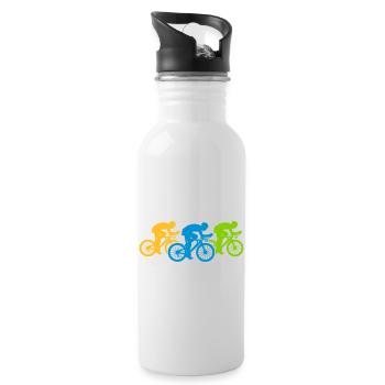 Bicycle Team Triathlon - Water bottle with straw - white - Right