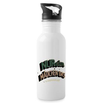 doggie humor lieblingshund bluthund tier geschenk - Trinkflasche mit integriertem Trinkhalm - Weiß - Rechts
