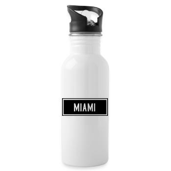 Miami - Trinkflasche mit integriertem Trinkhalm - Weiß - Rechts