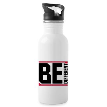 Be different Logo Design - Water bottle with straw - white - Right