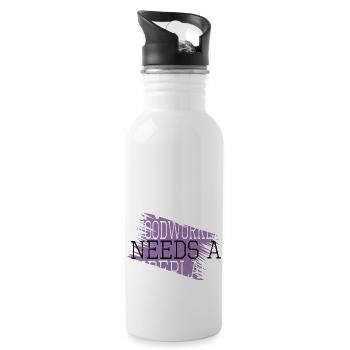statement humor birthday birthday present - Trinkflasche mit integriertem Trinkhalm - Weiß - Rechts